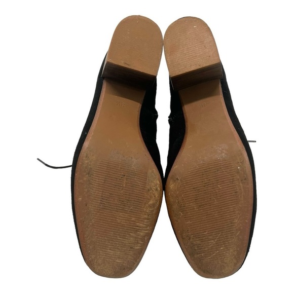 Madewell Emilia Black Suede Lace Up Block Heeled Casual Booties Women’s 8.5 - Picture 11 of 13